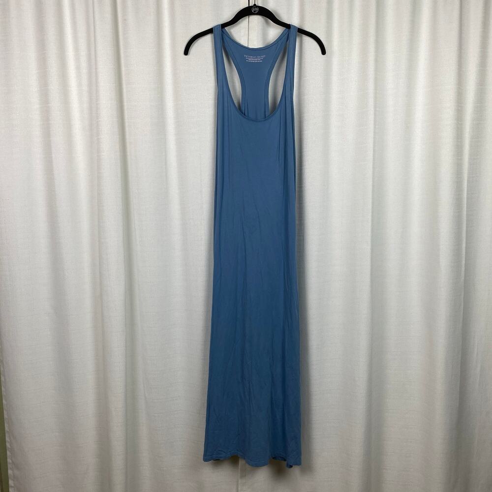 Victoria’s Secret Blue Sleeveless Cotton Tank Maxi Dress Sz.M/L